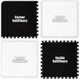 thumbnail image 1 of Alessco SFBKWE0404 SoftFloors - Damier Noir et Blanc - Ensemble de 4, 1 of 1