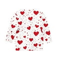 thumbnail image 4 of Bnwani Valentines Long Sleeve Toddler Shirts Plain White Crew Neck Printed Tops 7-8 Years, 4 of 5