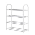 thumbnail image 1 of 4-Tier Metal Frame Shoe Rack - Space-Saving Bedroom/Closet Organizer with Ventilated Shelves, 1 of 8