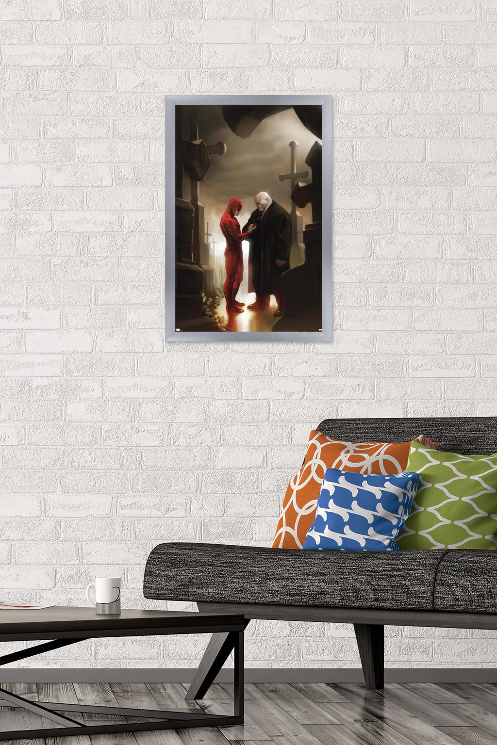 Marvel Comics - Kingpin - Daredevil in Cemetery Wall Poster, 14.725" x 22.375", Framed