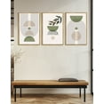 thumbnail image 4 of Drsoum Large 24x36in3pcs Natural Framed Leaf Boho Wall Art Green Botanical Printing Minimalist for Bathroom Prints, 4 of 9