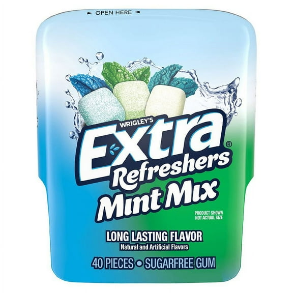 Extra Refreshers Mint Mix Gum Piece Bottle 40.0 ea Pack of 2