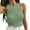 Olive Green, variant on WREESH Women Casual High Neck Ribbed Cropped Knit Tank Top Basic Sleeveless Summer 2025