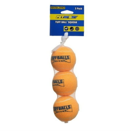 UPC: 0713080702688 | Petsport USA Tuff Ball Squeak Dog Toy – Medium – 3 Pack – (2.5  Diameter Ball)