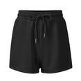 thumbnail image 6 of LNZGNM Womens Shorts Workout Gym Shorts for Women Trendy Fashion Athletic Casual Summer Lounge SweatShorts,Black L, 6 of 6