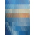 thumbnail image 1 of Ahgly Company Indoor Rectangle Patterned Denim Blue Abstract Area Rugs, 2' x 4', 1 of 6