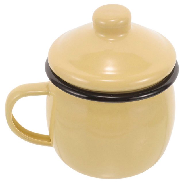 Enamel Cup Enamel Mug Decorative Enamel Cup Home Enamel Cup Water Cup with Lid