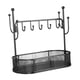 thumbnail image 5 of Expositor de joyas, organizador colgante con ganchos, llavero decorativo con bandeja Negro, 5 of 9