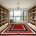 thumbnail image 2 of ODIKA 4' x 6' Machine Washable Non-Slip Area Rug, geometric bordered High Traffic Rug, Red, 1111835, 2 of 7