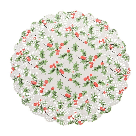 Uxcell 50 Pcs Paper Doilies 10 Inch Round Lace Decorative Placemats Disposable Papers for Food Parties, Multicolor