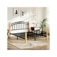 thumbnail image 3 of Bed Frame Queen with Headboard, Platform Bed, Silent Slats, Classic Curved Design, No Box Spring Needed, 3 of 8