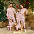 thumbnail image 2 of PatPat Christmas Pajamas for Couples Men 2 Piece Family Matching Holiday Pjs Set Long Sleeve Top & Pants Reindeer and Snowflake Sleepwear with Socks, Red, XXL, 2 of 12
