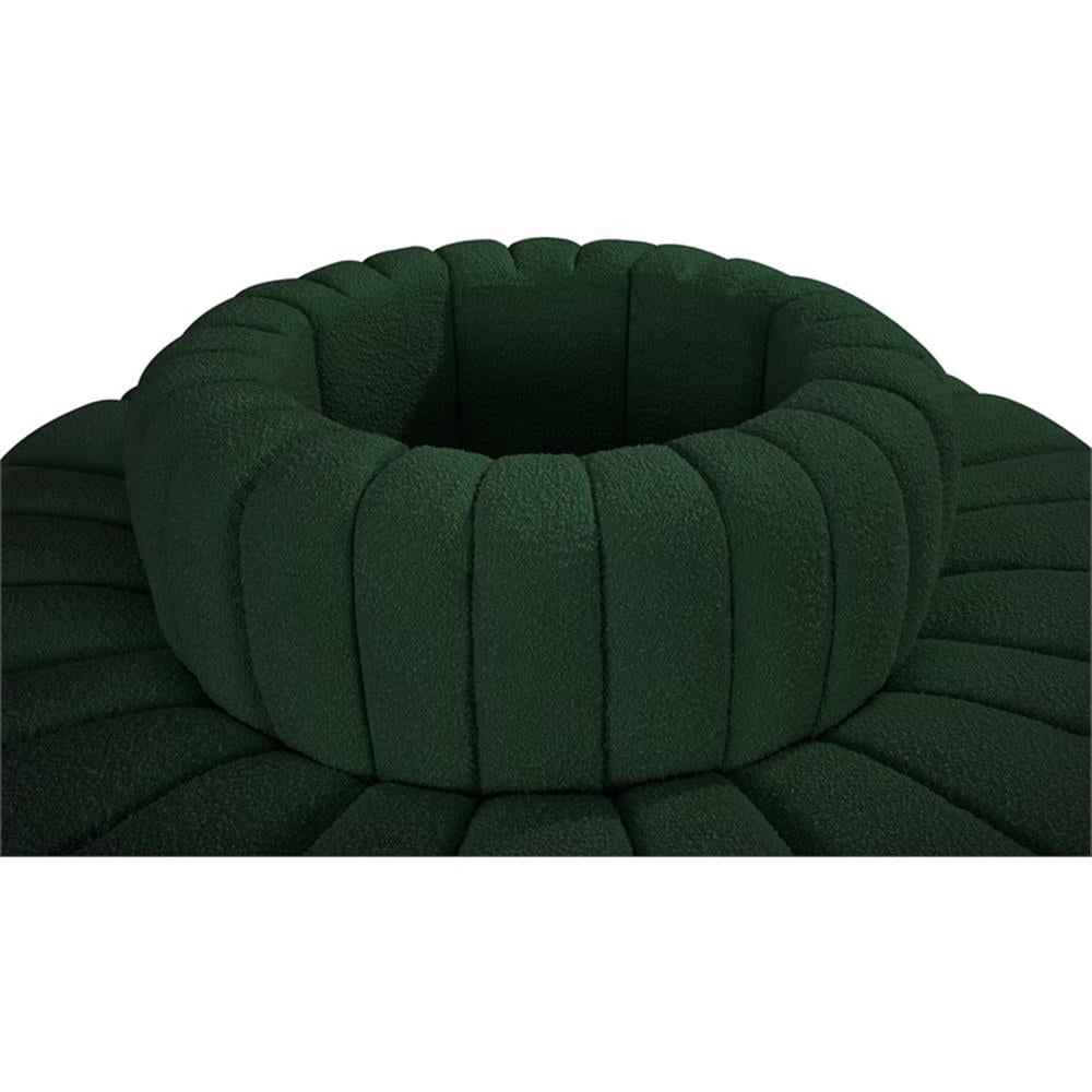 Meridian Furniture Arc Green Boucle Fabric Modular Sectional