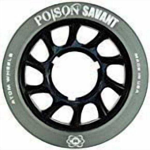 Atom Poison Savant Wheels with Bionic Bearings 8mm Full Set of 8 - Black