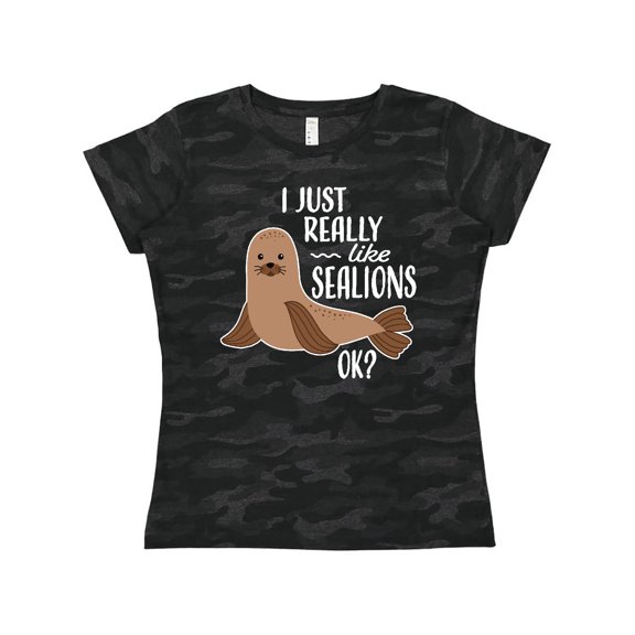 Inktastic I Just Really Like Sea Lions Ok Women's T-Shirt