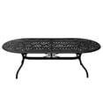 thumbnail image 3 of Outdoor Aluminum 9pc Large Black Oval Patio Dining Set Eight Chairs, 3 of 7