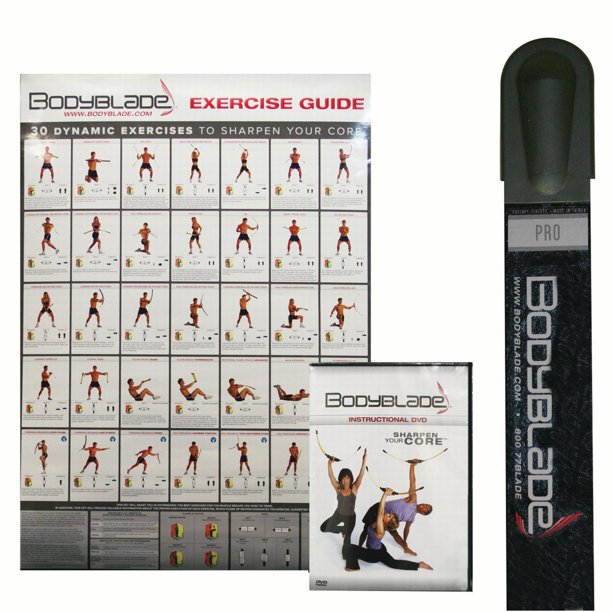 Bodyblade Pro kit with wall chart and instructional video