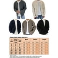 thumbnail image 2 of Frontwalk Men Cardigan Sweater Plain Coat Open Front Jumper Mens Casual Outwear Long Sleeve Jacket Black S, 2 of 2
