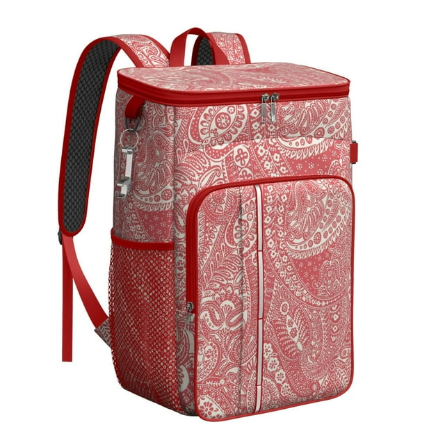 Tribal Cooler Backpack - 20L Insulated Leakproof Bag, Rustic Home Decor Design for Camping