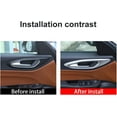 thumbnail image 2 of TINKI ABS Plastic Car Interior Door Handle Frame Cover Trim Sticker for Alfa Romeo Giulia 2017-2020 Auto Accessories (Carbon Fiber), 2 of 17