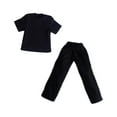 thumbnail image 2 of 1/12 pantalones de muñecas y ropa superior vestida de cosplay mini pierna ancha pantalón largo para figuras de acción masculina de 6 pulgadas con camisa, 2 of 9