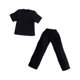 thumbnail image 2 of 1/12 pantalones de muñecas y ropa superior vestida de cosplay mini pierna ancha pantalón largo para figuras de acción masculina de 6 pulgadas con camisa, 2 of 9