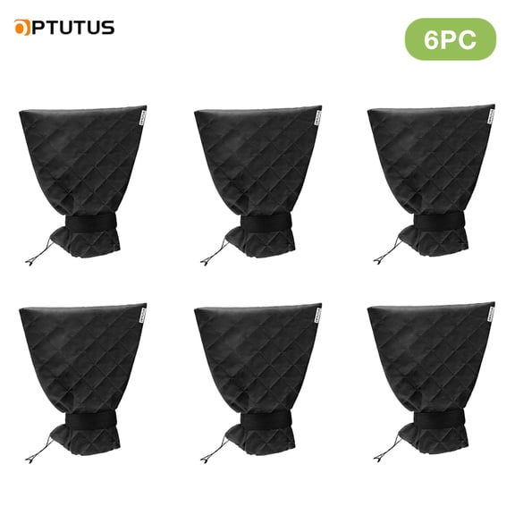 OPTUTUS Outdoor Faucet Cover for Winter Freeze Protection, 6 Pack/12 Pack, 8 x 6 inch, Black Insulated Tap Sock for Garden Hose Bib – Faucet Sock for Cold Weather