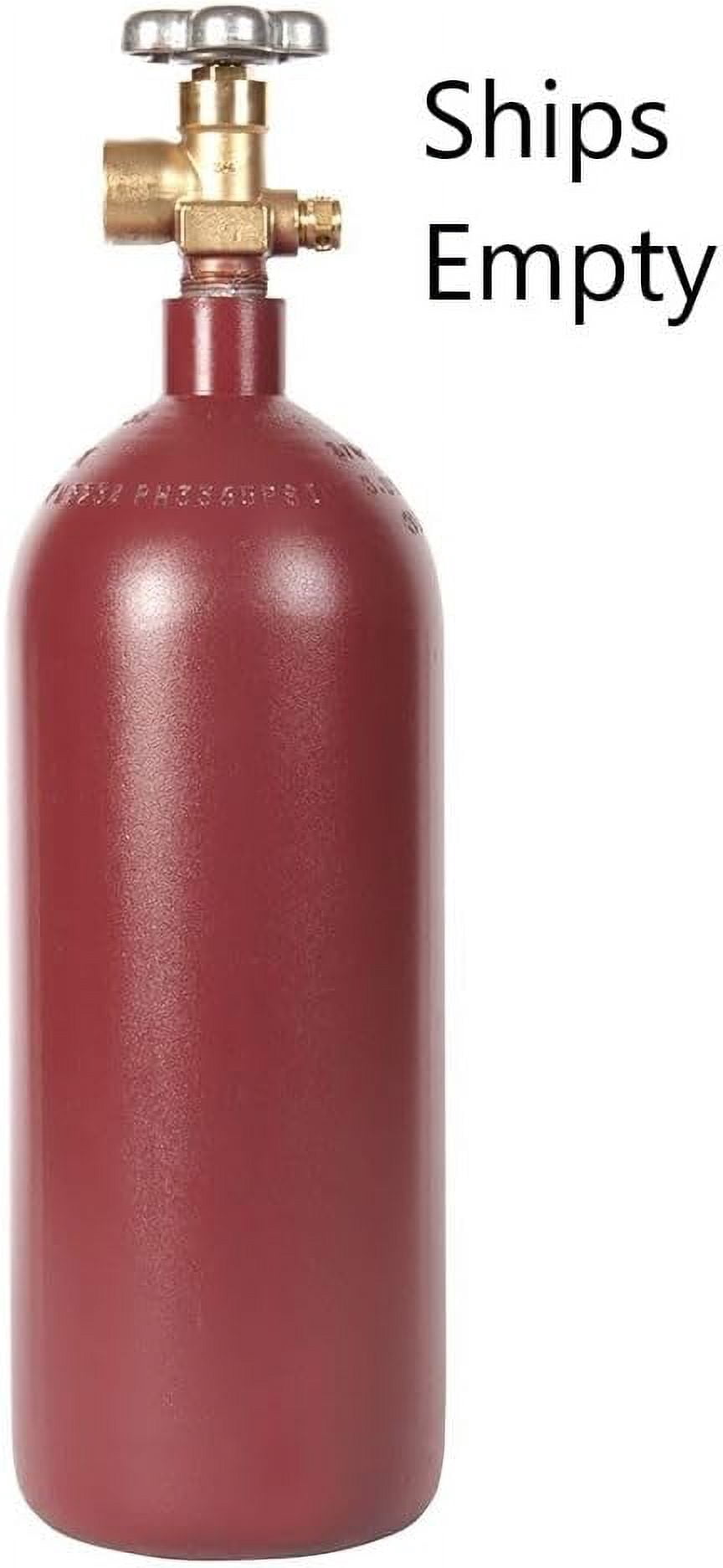 New 20 cu ft Steel Nitrogen Cylinder with CGA580 Valve, DOT Certified High Pressure Gas Tank for Industrial Beverage HVAC