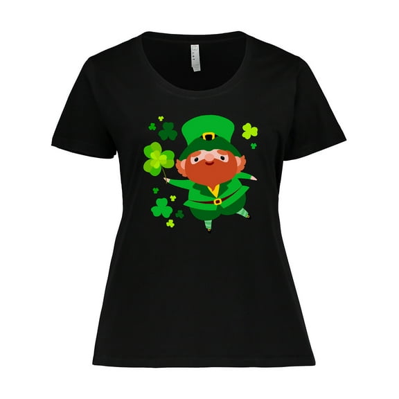 Inktastic Cute Leprechaun for St. Patrick's Day Women's Plus Size T-Shirt