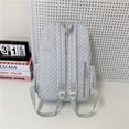 thumbnail image 6 of Polka Dot Print Lace Backpack, Large Capacity Multi-Pocket School Bag with Compartments for Travel Outdoor (Grey 430*300*140), 6 of 10