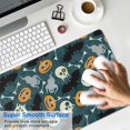 thumbnail image 4 of Long Mouse Pads for Desk,Halloween Spooky Icons Pattern Desk Mats on Top Of Desks, Desk Mouse Pad Extra Large with 3mm Non-Slip Base and Stitched Edge for Gaming,Office,Work,Home 35.4x15.7in, 4 of 5