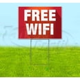 thumbnail image 1 of Free Wifi (18" x 24") Yard Sign, Includes Metal Step Stake, 1 of 6