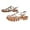 Brown, variant on Women's Crystal Jelly Closed-Toe Flats - Summer Beach Shoes with Ankle Strap, Sheer Soft Fisherman Style