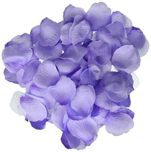 50 piece purple and turquoise satin rose petals artificial flower petals 