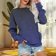 thumbnail image 2 of Gradient Sweaters Blouses for Womens Crew Neck Long Sleeve Pullover Sweater Blouses with Kangaroo Pocket Spring Outfits 2025 Pullover Fall Winter Clothes, 2 of 6
