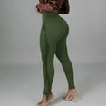 thumbnail image 6 of LLYwey Drawstring Linen Pants Women Women's Tight Solid Color Fringed Bandage Trousers Comtable Pants Female Long Pant Style H2188 Green-1 L, 6 of 8