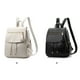 thumbnail image 5 of sweethay de cuero PU para mujer, mochilas escolares de gran capacidad con cremallera de Color sólido, ajustable para estudiantes, bolso Mochilas Negro sweethay AP012424-02, 5 of 6