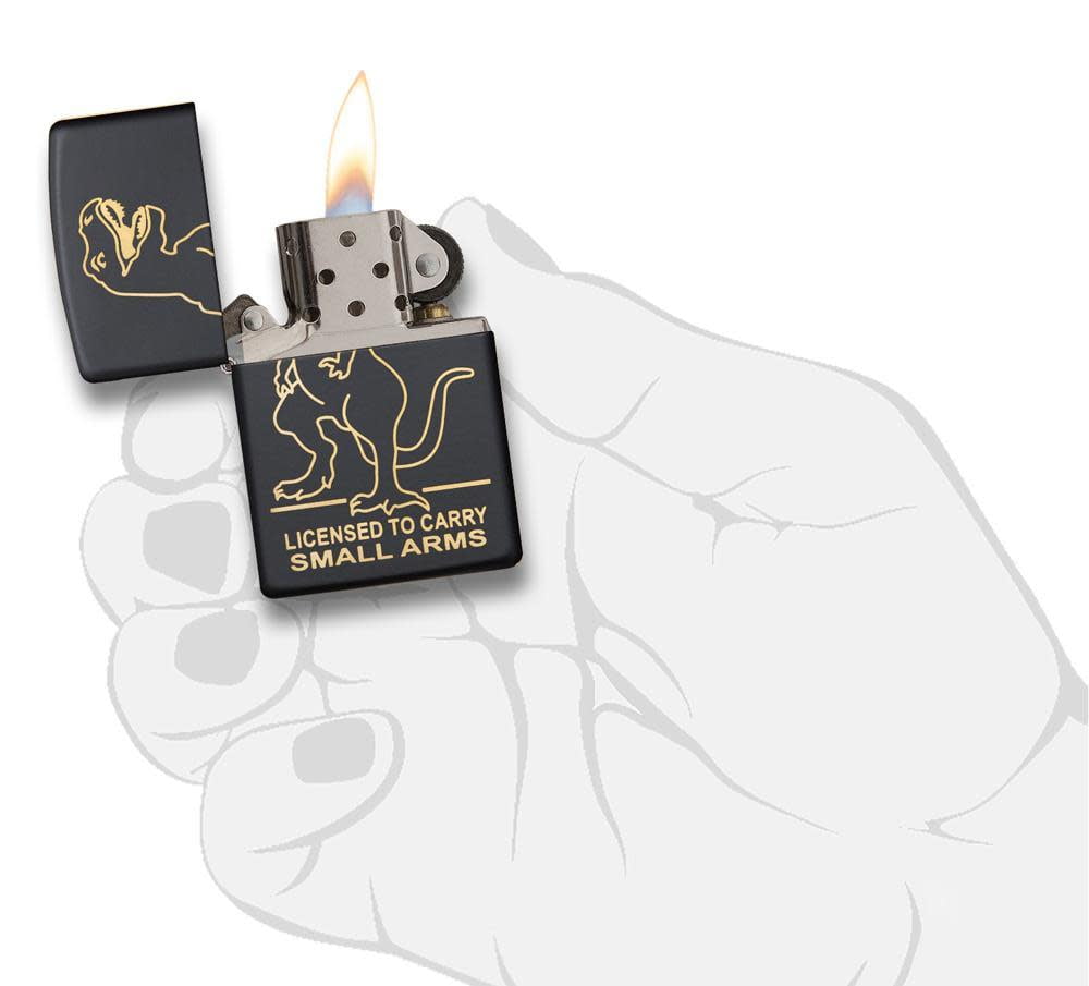 Zippo Dinosaur Black Matte Pocket Lighter