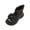 Black, variant on Boy's Girls Glitter Sequin Ankle Boots Lace Up Waterproof Combat Boots with Side Zipper 3.5-4 Years
