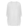 thumbnail image 3 of Lpmadey Women's Sheer Chiffon Kimono Cardigan, 3/4 Sleeve Open Front Beach Cover Up, Lightweight Summer Vacation Shrug, S-XXL, 3 of 7