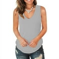 thumbnail image 1 of Jescakoo - Camiseta sin mangas con cuello en V para mujer, informal, sin mangas, ajuste holgado Zhivalor HMYH033-4, 1 of 5