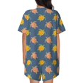 thumbnail image 3 of Bingfone Cute Turtle Print Pajamas Sets for Women Soft Short-Sleeved Pjs with Lounge Shorts Two Piece Sleepwear, 3 of 8