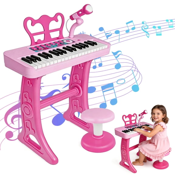 Aijohnny Keyboard Piano Toys for Kids, 37 Keys Musicial Instruments for Baby, Toddlers Birthday Gifts for 3 4 5 6 7 8 Year Old