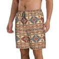 thumbnail image 2 of Kdxio Traditional Tribal Aztec Pattern Mens Casual Shorts - Drawstring Summer Beach Sports Shorts for Men, 2 of 9