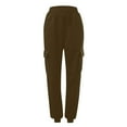 Brown Women's Pants, Polyester Women's PlusSize Pants, Women's Thin