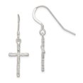 thumbnail image 1 of 925 Sterling Silver Cross Drop Dangle Earrings Religious, 1 of 6