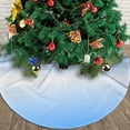 thumbnail image 3 of White Blue Gradient Tree Skirt Christmas Printed Xmas Holiday Decorations Indoor Outdoor 36", 3 of 6