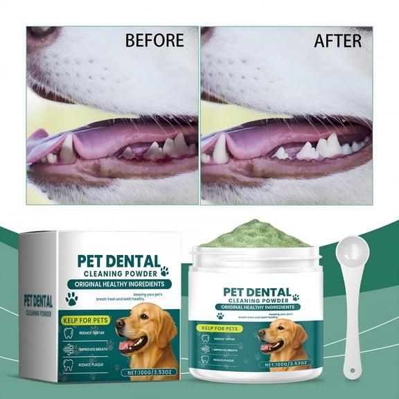 QARUN 2026 New Dog Teeth Cleaning Powder – 3.53 Oz Natural Dental Powder for Bad Breath and Food Residue-Dental Powder for Dogs Teeth