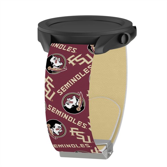 Seminoles Signature Series Watch Band for Samsung Galaxy Watch (22mm Long Scattered Logo) by Affinity Bands