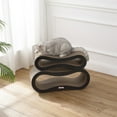 thumbnail image 5 of THE LICKER STORE Suvi 26" Modern Cardboard Infinity 2-in-1 Lounge Bed Cat Scratcher with Catnip, Ink, CSR1014A, 5 of 7